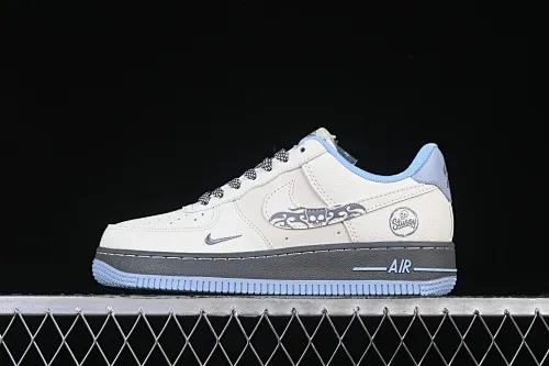 All categories Nk Air Force 1 Air Force series Nk Air Force 1 Low Air Force low-top Nike Air Force 1'07 Low Stusi co-branded skull beige gray blue Air Force 1 low-top casual sneakers QW5606-267
